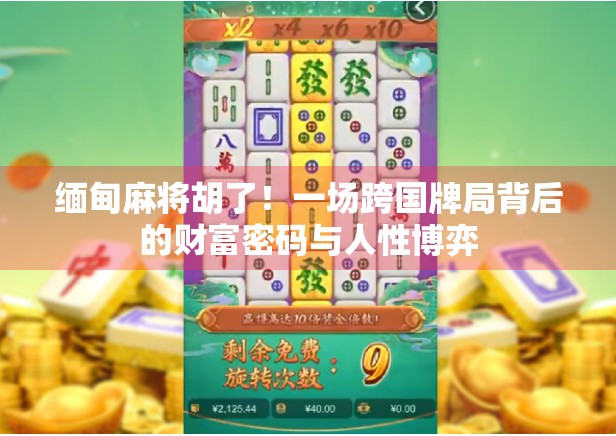 缅甸麻将胡了！一场跨国牌局背后的财富密码与人性博弈