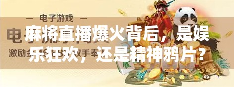 麻将直播爆火背后，是娱乐狂欢，还是精神鸦片？