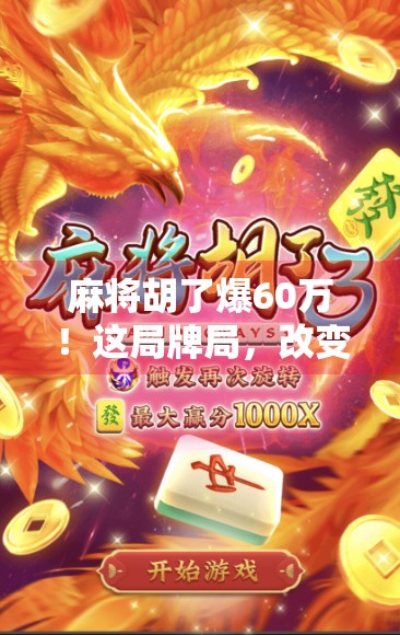 麻将胡了爆60万！这局牌局，改变了一个普通人的命运